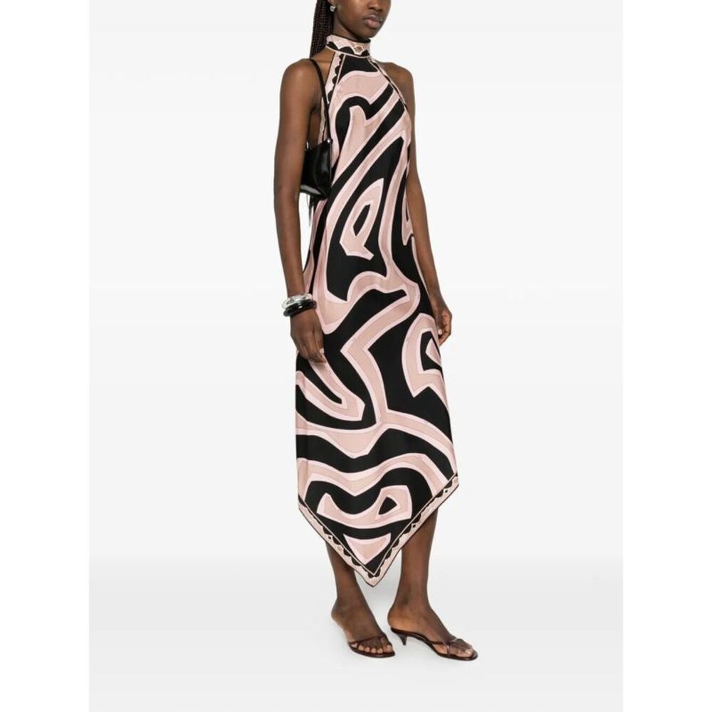 Emilio Pucci Women Silk Twill Midi Dress - Picture 6 of 7